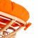 Кресло "PAPASAN ECO"  P115-1/SP STD / c подушкой, ремешками / Natural (натуральный), ткань Оранжевый, С 23