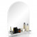Зеркало 330П белый, ШхВ 60х80 см., зеркало для ванной комнаты, с полкой