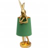 Лампа настольная Rabbit, коллекция &quot;Кролик&quot; 23*68*26, Полирезин, Лен, Сталь, Золотой, Зеленый
