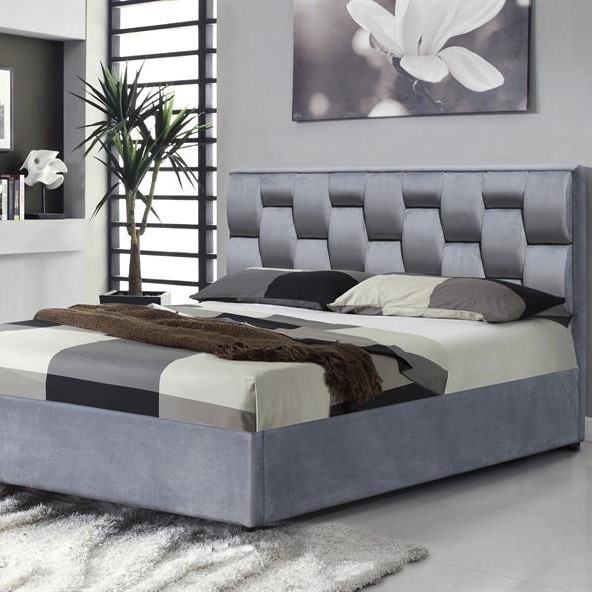 Кровать с подъемным основанием HALMAR ANNABEL 160 (серый)