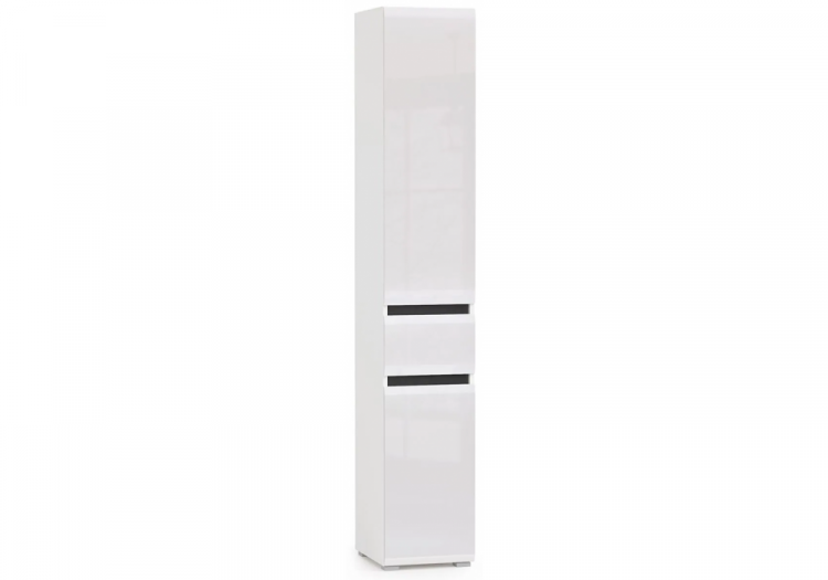 Шкафы Сейдиль с ящиком белый премиум / черный / белый глянец