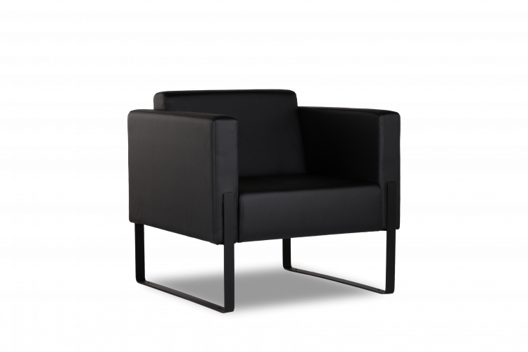 Кресло Тренд 800х780 h780 Искусственная кожа P2 euroline  9100 (черный)