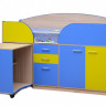 Набор детской мебели Юниор-4.1 (сп место 700х1860) лдсп ясень шимо светлый +синий + желтый