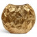 Кашпо TREEZ Effectory - Metal - Плоская сфера Design Crumple - Сусальное золото 41.33-07-22-084-GLD-58/28