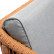 Кресло "Канны" плетеное из роупа, каркас алюминий светло-серый (RAL7035) шагрень, роуп оранжевый меланж круглый, ткань светло-серая