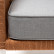Кресло "Канны" плетеное из роупа, каркас алюминий светло-серый (RAL7035) шагрень, роуп оранжевый меланж круглый, ткань светло-серая