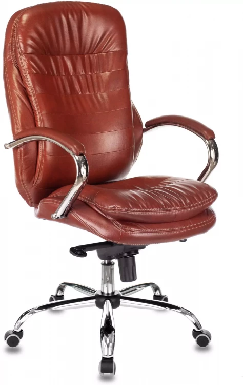 Кресло руководителя Бюрократ T-9950, обивка: кожа, цвет: светло-коричневый (T-9950/CHOCOLATE)