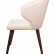 Дизайнерский стул Ariel букле кремовый, опора коричневый бук
