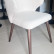Дизайнерский стул Ariel букле кремовый, опора коричневый бук