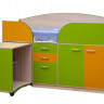 Набор детской мебели Юниор-4.1 (сп место 700х1860) лдсп ясень шимо светлый + лайм-оранжевый