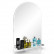 Зеркало 330ПМ белый, ШхВ 55х80 см., зеркало для ванной комнаты, с полкой