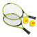 Складной комплект для игры в большой / пляжный теннис (2 ракетки, 2 мяча, сетка)