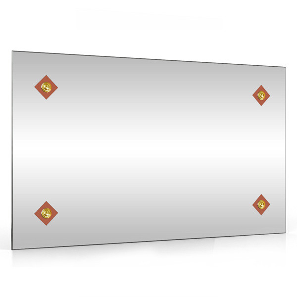 Зеркало 402С-4 коричневый, ШхВ 45х75 см., зеркало для ванной комнаты, горизонтальное или вертикальное крепление