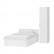 Кровать 1200 + Пенал Стандарт, цвет белый, ШхГхВ 123,5х203,5х70 + 45х52х200 см., сп.м. 1200х2000 мм., без матраса, основание есть