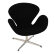 Кресло Arne Jacobsen Style Swan Chair черная шерсть