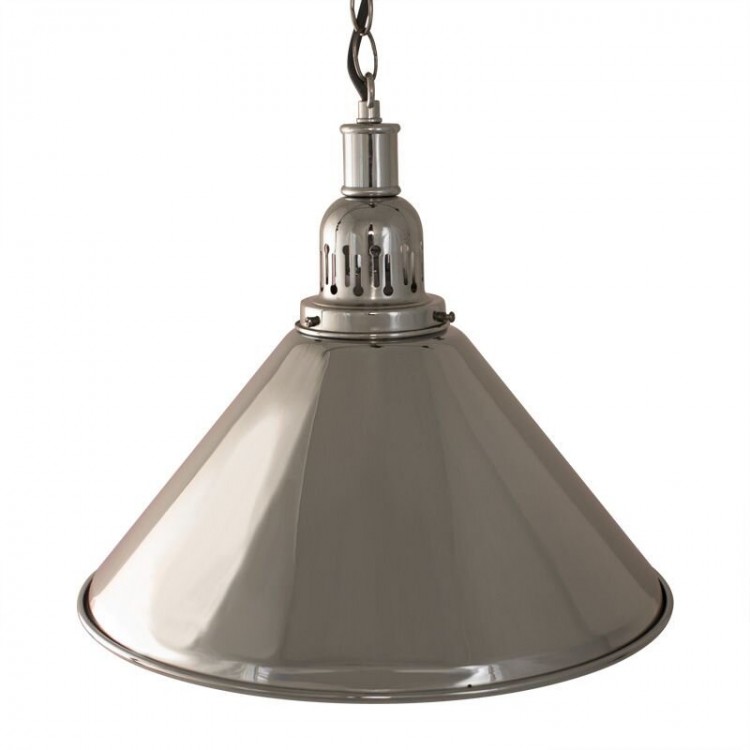 Лампа на один плафон "Elegance" (серебристая чашка, серебристый плафон D35см)