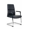 Кресло офисное / Лондон CF / хром / черный+черные вставки экокожа