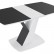 Стол обеденный «Гарда» Тип 1 Белый/Стекло матовое черный графит