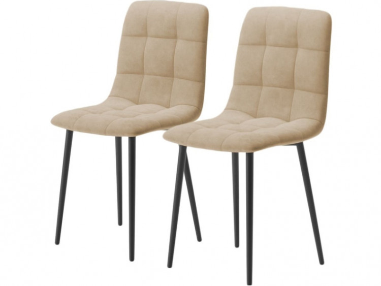 Комплект стульев «Чили» 2шт, бренди 04, каркас черный