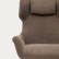 Zalina Вращающееся кресло с подлокотниками из светло-коричневой синели