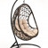 "Венеция" подвесное кресло-кокон из искусственного ротанга, цвет бронзовый с бежевой подушкой