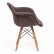 Кресло Secret De Maison CINDY SOFT (EAMES) (mod. 101) дерево береза/металл/мягкое сиденье/ткань, 61 х 60 х 80 см , серый (HLR 24)/натуральный