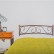 Кровать односпальная Валерия с изножьем (90х200/металлическое основание) Коричневый бархат