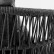 Стул Ибица плетеный серый ножки металл серые подушка серая