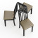 Три стула Мебель--24 Гольф-11 разборных, цвет венге, обивка ткань атина коричневая, ШхГхВ 40х40х100 см., от пола до верха сиденья 47 см.
