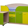Набор детской мебели Юниор-4.1 (сп место 700х1860) лдсп ясень шимо светлый + лайм+ желтый