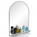 Зеркало 330ПМ серебро, ШхВ 55х80 см., зеркало для ванной комнаты, с полкой
