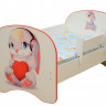 Кровать детская Зайчата, с фотопечатью без ящика 700*1400 лдсп ЛЕВАЯ белый