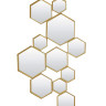 Зеркало CINCI hexagon gold 7313985
