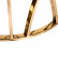 13RXET3103-GOLD Стол журнальный стекло черн./золото d50*55см