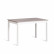 Обеденный комплект Хадсон (стол + 4 стула)/ Hudson Dining Set (mod.0104) МДФ/тополь/меламин, стол: 118х74х73 см, стул: 42,5x46,5x93,5 см, white (белый) / grey (серый)
