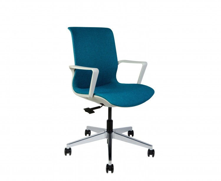 Кресло офисное / Некст / морская волна ткань / cветло серый пластик