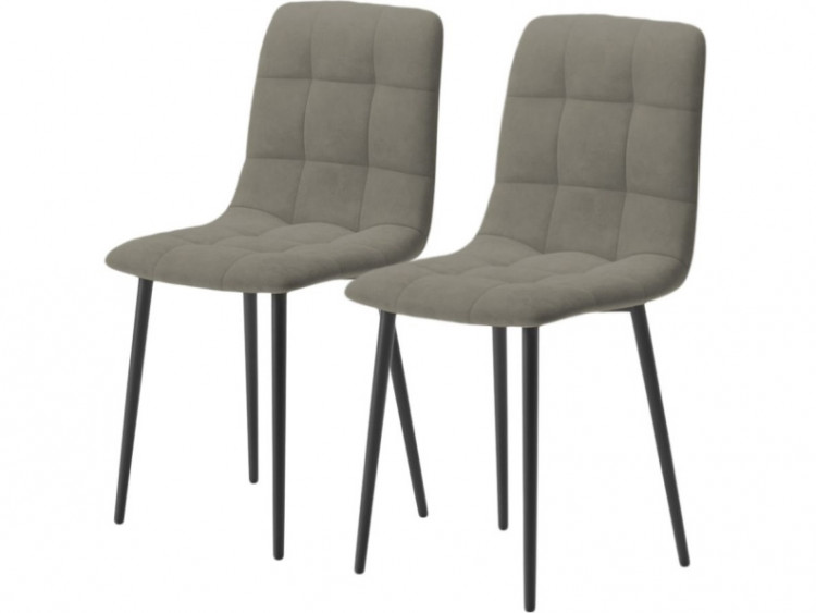 Комплект стульев «Чили» 2шт, бренди 28, каркас черный