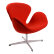 Кресло Arne Jacobsen Style Swan Chair красная шерсть