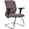 Кресло для посетителя Метта SU-Mr-4/подл.200/осн.007 темно-розовый, велюр, полозья