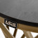 Журнальный стол "Сантьяго" из HPL круглый Ø40 H55, каркас из стали золотой, цвет столешницы "серый гранит"