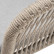 Стул "Марсель" плетеный из роупа, каркас алюминий светло-серый (RAL7035) шагрень, роуп серый меланж круглый, ткань светло-серая