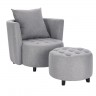 Комплект Halmar HAMPTON (кресло для отдыха + подставка для ног) серый