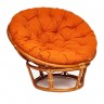 Кресло &quot;PAPASAN&quot;  23/01 W /с подушкой/ Cognac (коньяк), ткань Оранжевый, С 23