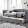 Кровать двуспальная с выдвижным спальным местом HALMAR SANNA (серый)