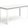 Обеденный стол &quot;Венето&quot; из HPL 160х80см, цвет молочный, каркас белый