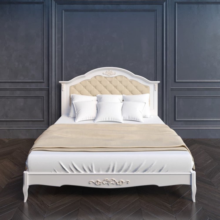 Кровать с мягким изголовьем  Французский прованс  В216 Provence (Размер: 1600)