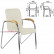 Кресло для заседаний "Samba CF-103" - Бежевый (кожзам) / накладки бук / Хром (металл) 532757