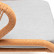 Стул "Милан" плетеный из роупа, каркас алюминий светло-серый (RAL7035) шагрень, роуп оранжевый меланж круглый, ткань светло-серая
