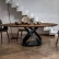 Обеденный стол Capri отделка черный мрамор Marquinia, матовый черный лак, орех Canaletto TC.DT.MO.83