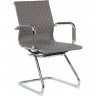 Кресло Riva Chair 6016-3 серое для посетителя, хром, экокожа